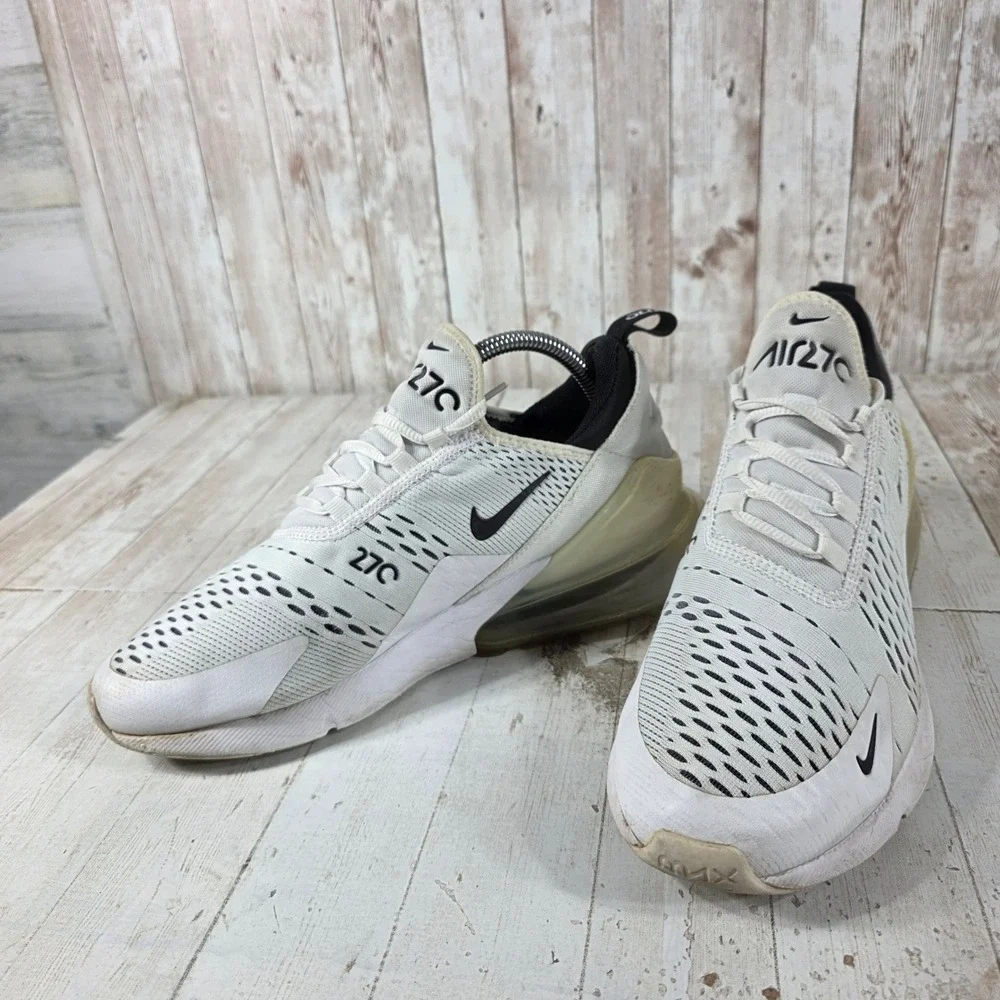 Nike Air Max 270 Womens White Black Sneakers AH6789-100 Size 9.5